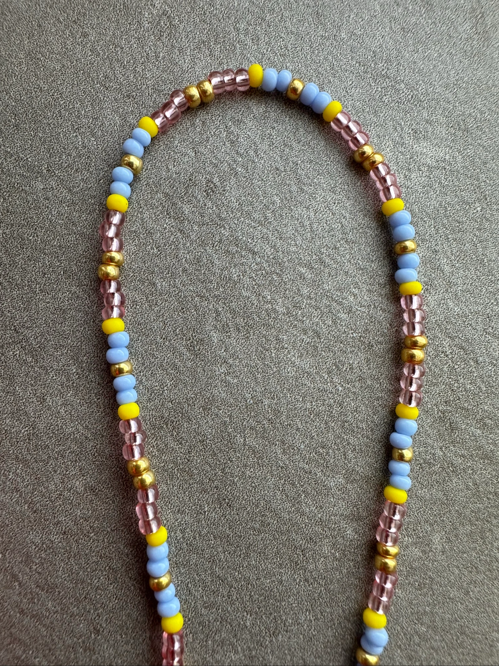 Eyeglass strap light pink, light blue and yellow – photo 3